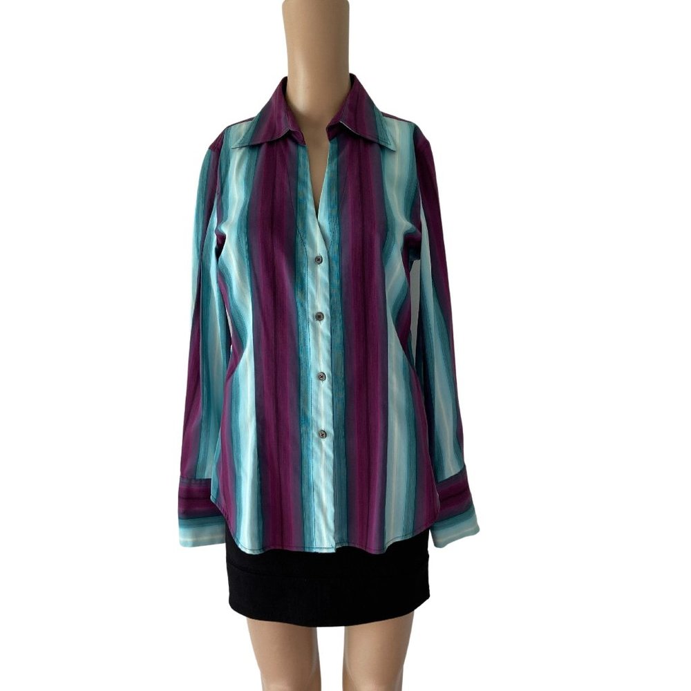 Express Design Studio Size M Striped Blouse - image 1